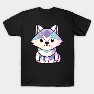 Geometric Husky Puppy Shirt T-Shirt